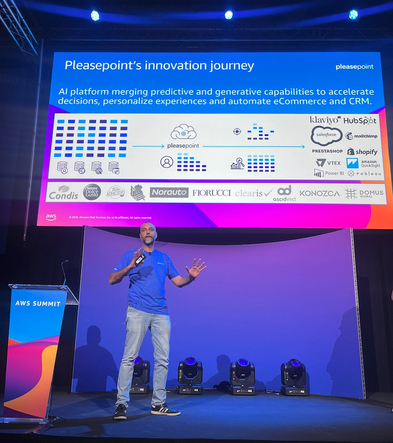 Pitu Sabadí durant la seva ponència a l'AWS Summit de Madrid 2025